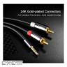 Кабель мультимедійний 3.5mm M to 2xRCA M 3.0m AV116 black Ugreen (10590) (90401970)