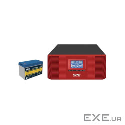 ДБЖ інвертор SVC XL-1200 потужністю 1200ВА/1000Вт, чиста синусоїда (режим DC), (XL-1200+12.8V 100Ah) DC), (XL-1200+12.8V