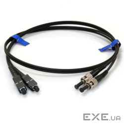 Патчкорд ST / UPC-SC / UPC MM (G50-OM3) 3м чорний Duplex (UPC-3STSC(MM)D(ON)BK)