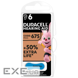 Батарейка Duracell PR44 / 675 * 6 (5004326)