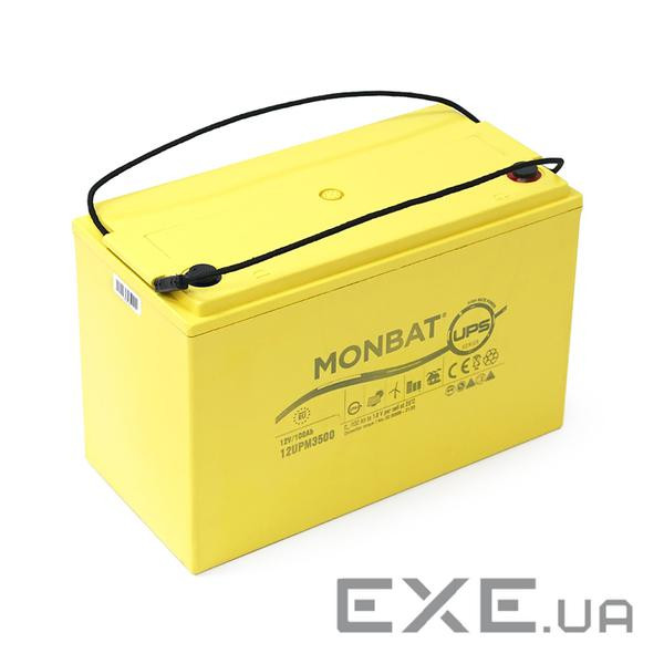 Акумуляторна батарея MONBAT TOP TERMINAL 12UPM3500 AGM 12V/100 Ah, 340x173x220 мм, 35.5 кг