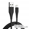 Дата кабель USB 2.0 AM to Lightning 1.0m black ColorWay (CW-CBUL024-BK)