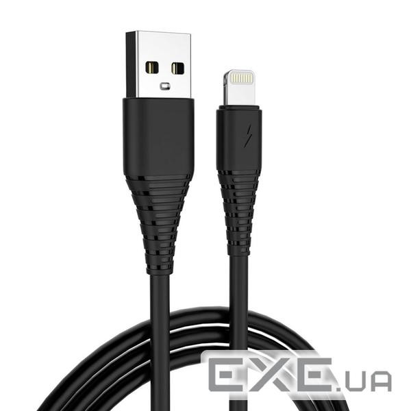 Дата кабель USB 2.0 AM to Lightning 1.0m black ColorWay (CW-CBUL024-BK)