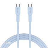 CANYON cable OnWire 60CL C-C 60W COLOR Braided 1m Light Blue (CND-CCAP60AB10LBL)