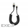 Дата кабель USB 2.0 AM to USB-C 1.0m spiral black ColorWay (CW-CBUC051-BK)