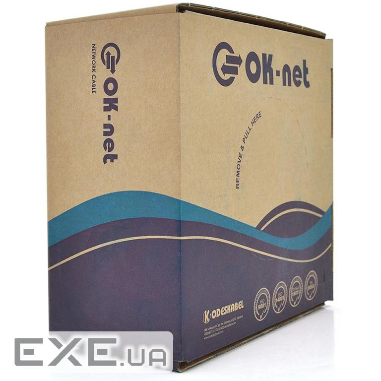 Кабель мережевий OK-Net FTP-cat.5E-SL зовнішній 100м (КППЕ-ВП) (10 (КППЭ-ВП (100) 24AWG / 100)