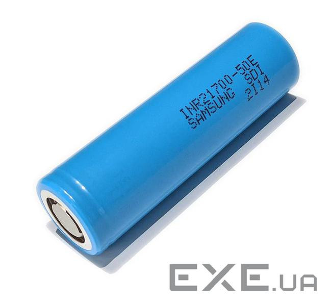 Акумулятор 21700 4900mAh, 10A, 4.2/3.6/2.5V, Blue Samsung (INR21700-50E / 31895)