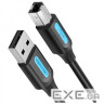 Кабель для принтера USB 2.0 AM/BM 2.0m 480Mbps PVC black Vention (COQBH)