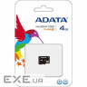 Карта пам'яті ADATA 4GB microSDHC C4 + SD (AUSDH4GCL4-RA1)