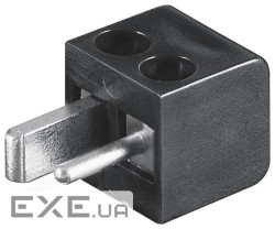 Штекер FreeEnd-Speaker,/M кутовий 90е Screw,чорний (75.01.1243-1)