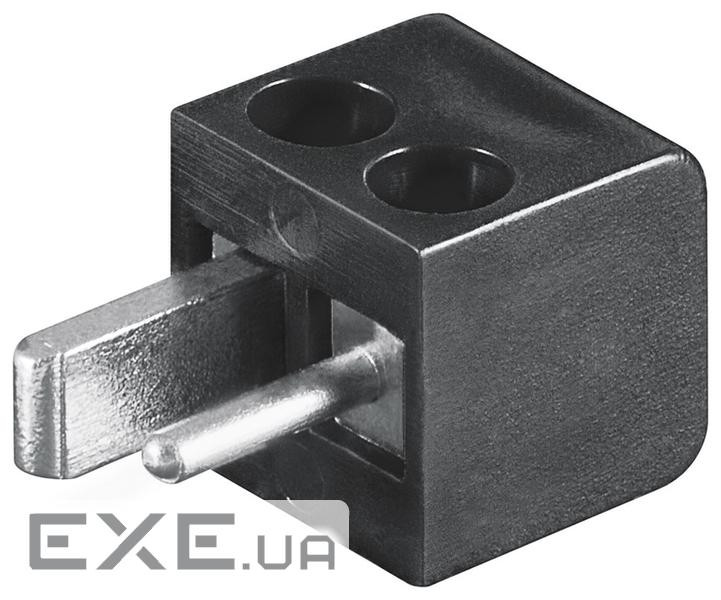 Штекер FreeEnd-Speaker,/M кутовий 90е Screw,чорний (75.01.1243-1)