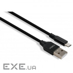 Дата кабель USB 2.0 AM to Micro 5P nylon 1m black Vinga (VCPDCMBN21BK)