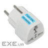 Перехідник живлення 220В з ENG/USA/Euro/China на EURO розетки, білий (S0469) (S0469)