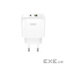 Зарядний пристрій XO 1xUSB QC3.0 + 1xUSB-C PD20W (XO-QC37)