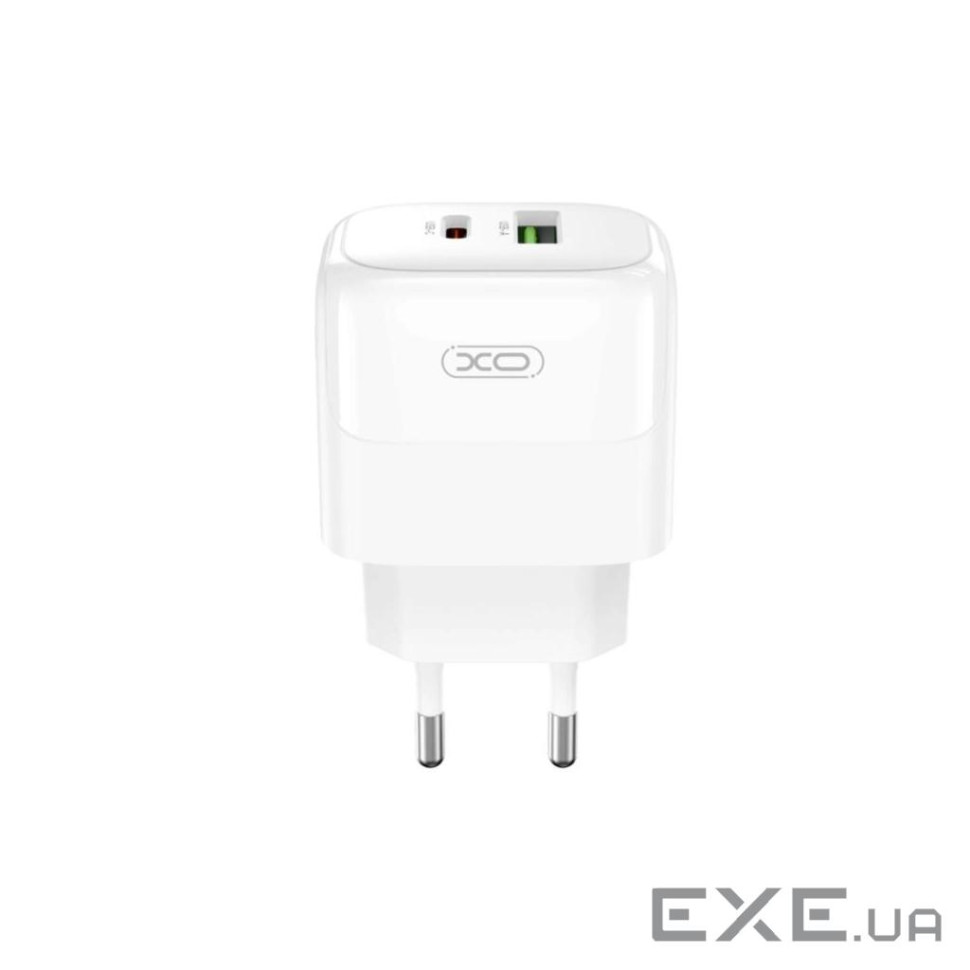 Зарядний пристрій XO 1xUSB QC3.0 + 1xUSB-C PD20W (XO-QC37)