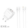 Зарядний пристрій XO 1xUSB QC3.0 + 1xUSB-C PD20W (XO-QC37)