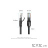 Патч-корд 3м, UTP cat 6 RJ-45 black Vention (IBEBI)