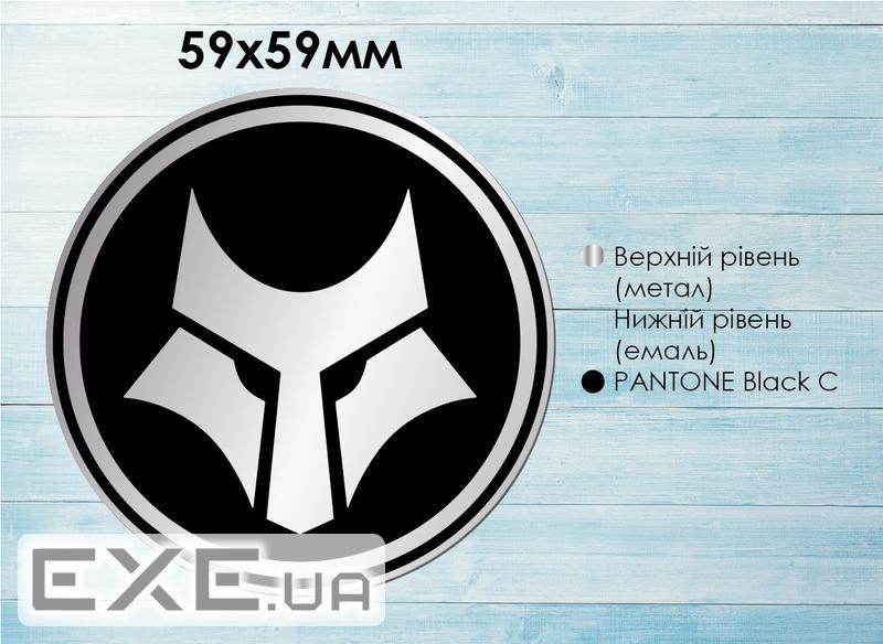 Наклейка на ноутбук металева 59х59 мм, кругла (235560) TDB