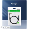 Кабель мультимедійний 3.5mm M to 3.5mm M 1.0m 90 corner AV112 blue Ugreen (60179)