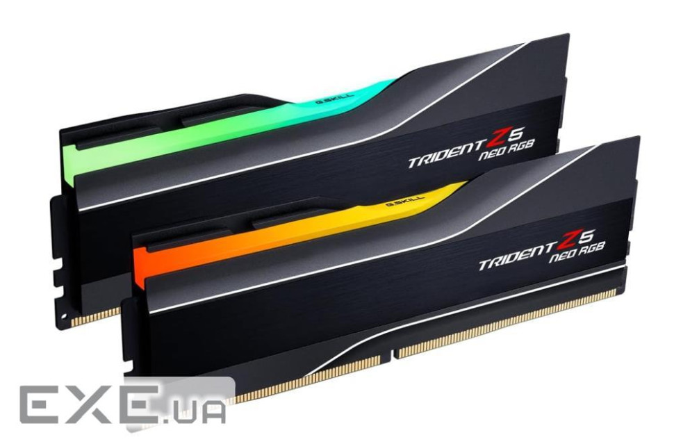 Модуль пам'яті G.SKILL Trident Z5 Neo RGB Matte Black DDR5 6000MHz 64GB K (F5-6000J3636F32GX2-TZ5NR)