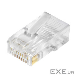 Конектор Merlion RJ-45 8P8C UT (RJ45ML-50-CAT6 для наскрізного підключення)