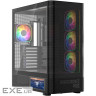 Корпус Modecom VOLCANO AQ400 ARGB MIDI SIDE LCD 6,2”, 4x120mm fans BLACK без БЖ A (MC-A-AQ400-4FA-B)