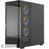 Корпус Modecom VOLCANO AQ400 ARGB MIDI SIDE LCD 6,2”, 4x120mm fans BLACK без БЖ A (MC-A-AQ400-4FA-B)