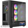 Корпус Modecom VOLCANO AQ400 ARGB MIDI SIDE LCD 6,2”, 4x120mm fans BLACK без БЖ A (MC-A-AQ400-4FA-B)