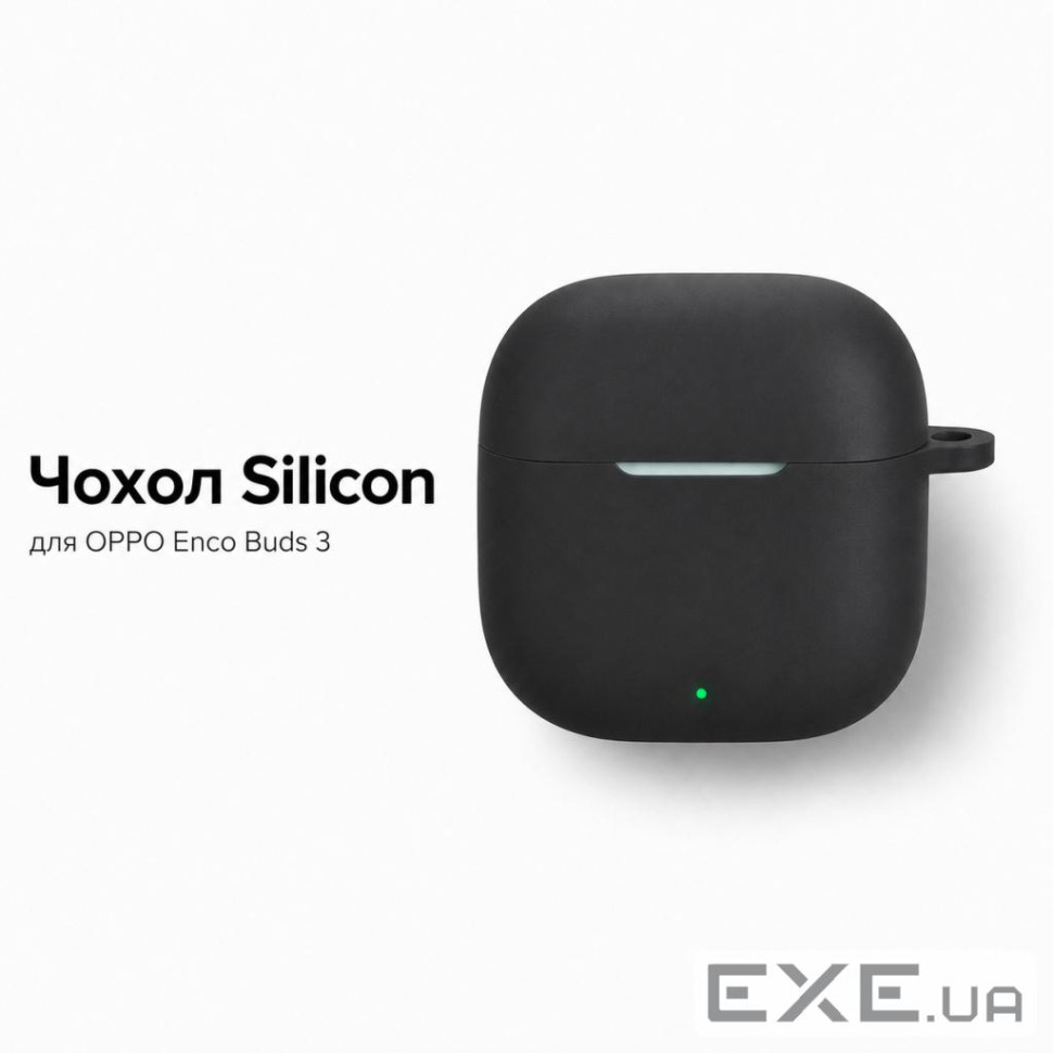 Чохол для навушників BeCover Silicon для OPPO Enco Buds 3 Black (715908)
