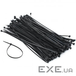 Стяжки для кабеля, 200 мм х 2,5 мм, 100 шт , Black, Patron (PLA-2.5-200-BL) (RIB-PLA-2.5-200-BL)