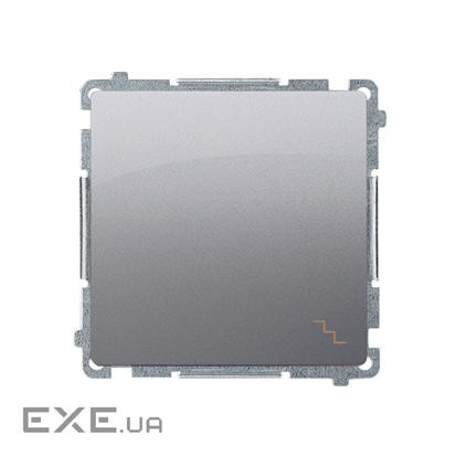 Выключатель Basic проходной 1х, сталь inox (BMW6.01/21)