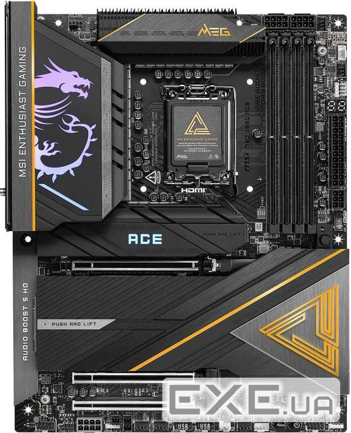 Материнська плата MSI MEG Z890 ACE (s1851, Intel Z890, PCI-Ex16)