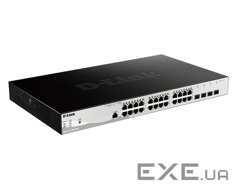 Коммутатор D-Link DGS-1210-28MP/F4A (24x1GE PoE, 4xSFP 1G, PoE бюджет 370W, (DGS-1210-28MP/F4A_OEM)