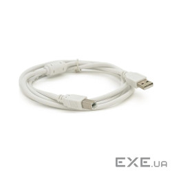 Кабель для принтера USB 2.0 AM/BM 0.8m ferrite white Voltronic (YT-AM/BM-0.8W)