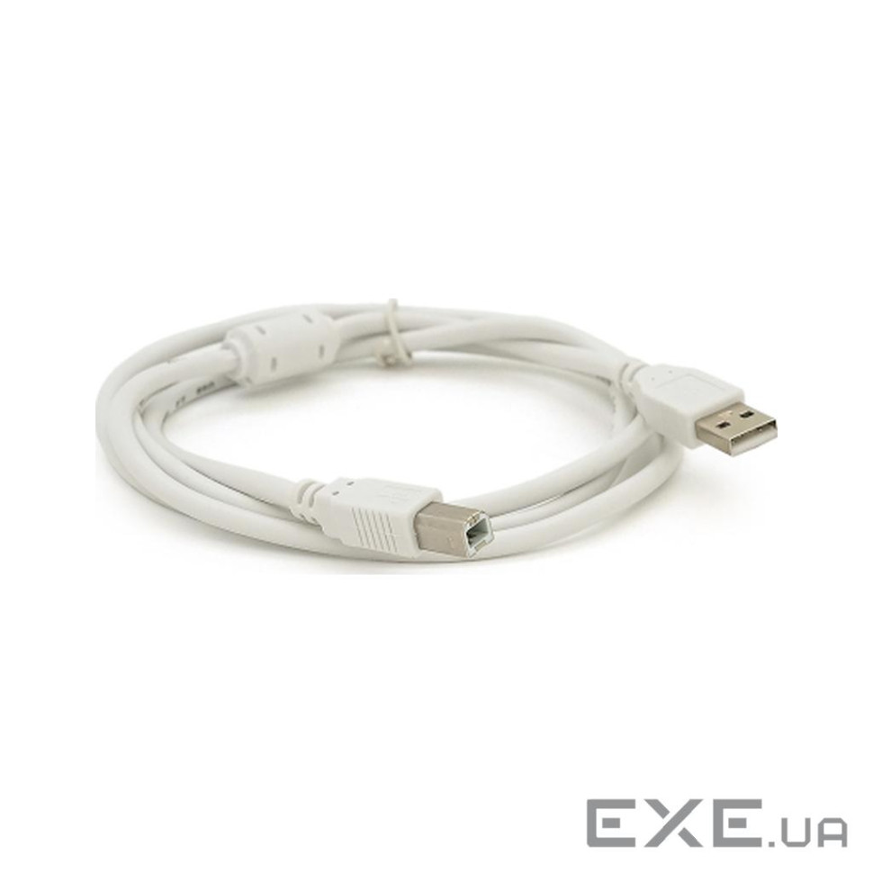 Кабель для принтера USB 2.0 AM/BM 0.8m ferrite white Voltronic (YT-AM/BM-0.8W)