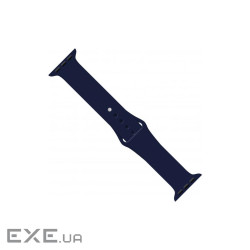 Ремінець до смарт-годинника Intaleo Silicone для Apple Watch 42/44 mm dark blue (1283126494376)