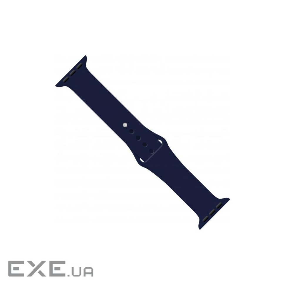 Ремінець до смарт-годинника Intaleo Silicone для Apple Watch 42/44 mm dark blue (1283126494376)