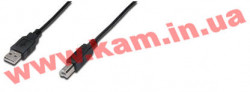 Кабель для принтера USB 2.0 AM/BM 1.8m Digitus (AK-300102-018-S)