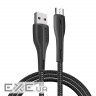 Дата кабель USB 2.0 AM to Micro 5P 1.0m led black ColorWay (CW-CBUM034-BK)