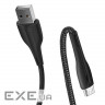 Дата кабель USB 2.0 AM to Micro 5P 1.0m led black ColorWay (CW-CBUM034-BK)