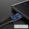 Дата кабель USB 2.0 AM to Micro 5P 1.0m led black ColorWay (CW-CBUM034-BK)