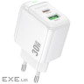Зарядний пристрій BOROFONE BAS45A 1xUSB-C PD30W + 1xUSB QC3.0 white (6941991113871)