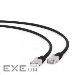 Патч-корд 1м Cablexpert SFTP, Чёрный, 1 м, 6 cat. (PP6A-LSZHCU-BK-1M)