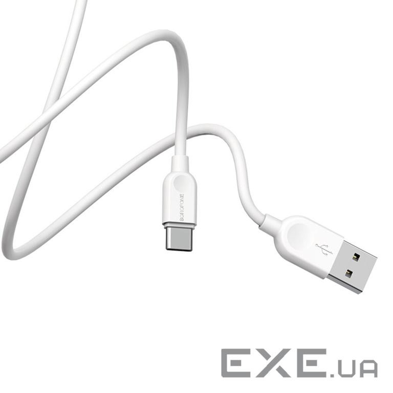 Кабель BOROFONE BX14 LinkJet Type-C devices, 1m White (BX14C1W)