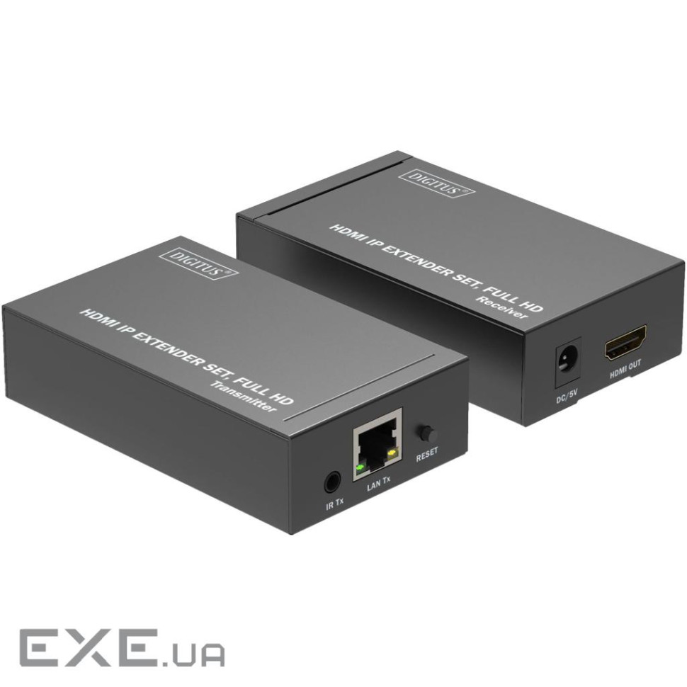 Подовжувач DIGITUS HDMI Full HD IP з функцією ІЧ, 120м (DS-55517) (DS-55517)
