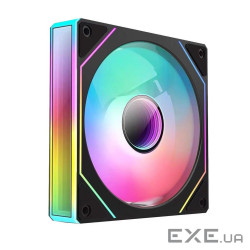 Вентилятор 120 мм, GTL Warp, Black, 120x120x25 мм, ARGB підсвічування, 800-1600 о (GTL-120WL1B ARGB)