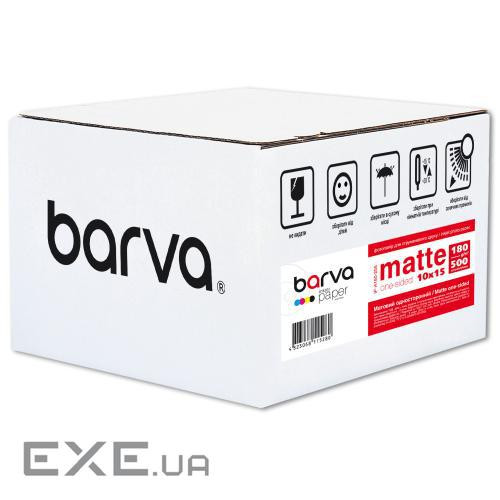 Фотопапір Barva 10x15, 180 g/m2, matt, 500арк (A180-256)