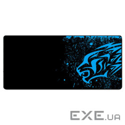 Коврик 300*700 тканинний Blue tiger з боковою прошивкою, товщина 2 мм, Black, Пакет (BT300-700)