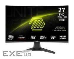 Монітор MSI 27" MAG 276CF-E20 2xHDMI, DP, Audio, VA, 200Hz, 0.5ms, sRGB 98%, C (9S6-3CE11M-035)