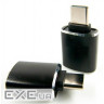Перехідник OTG USB 2.0 AF to USB-C black Dengos (ADP-018)